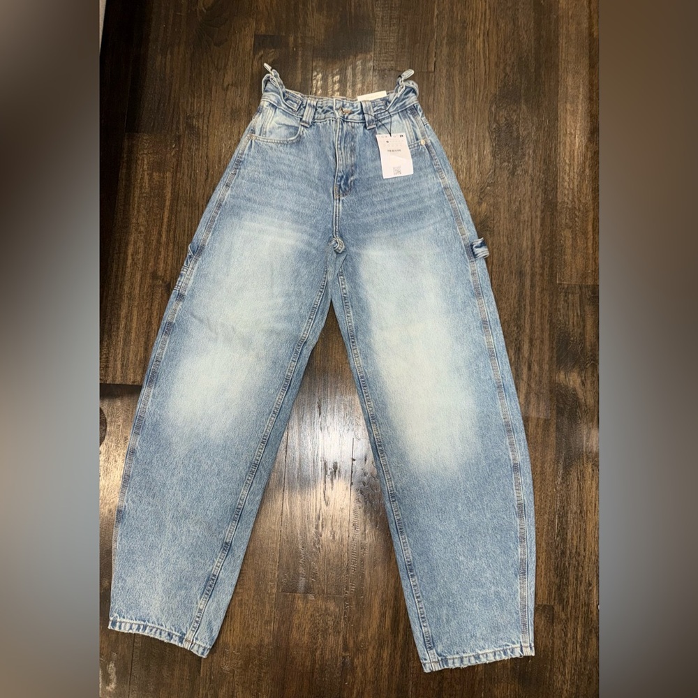 Bershka Light Blue Wide Balloon Women’s Jeans